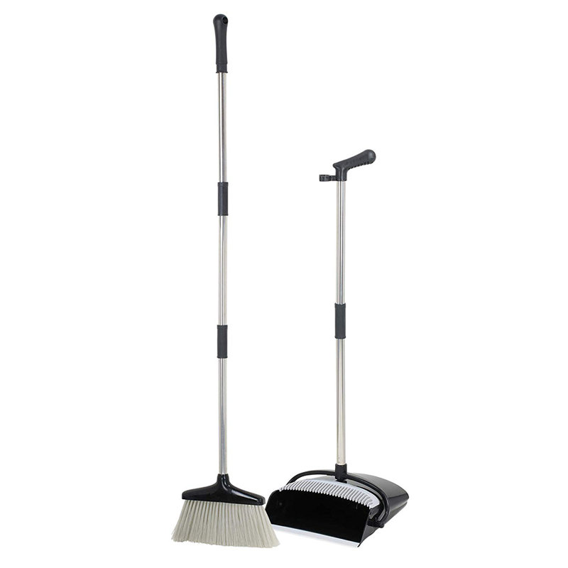 ANMINY Lengthened Collapsible Adjustable Longhandled Broom and Dustpan Set & Reviews Wayfair